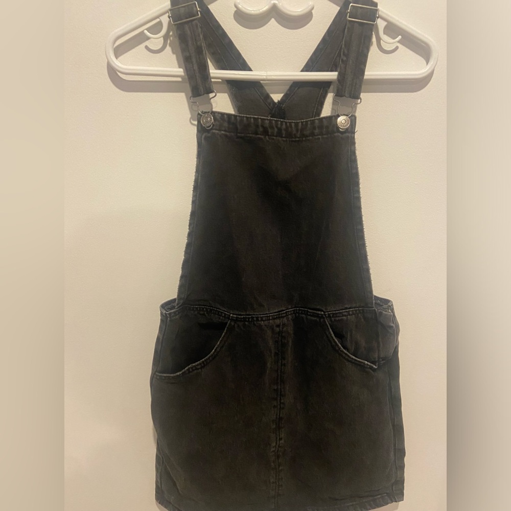 Short denim overall dress, from EIGHTYTWO